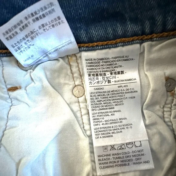 Levi's 501 Original Women's High Rise Jean Short Button Up Size 18W Blue, NEW - Picture 11 of 16